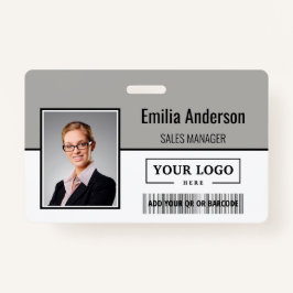 カスタムBusiness Logoバーコード従業員の写真 バッジ