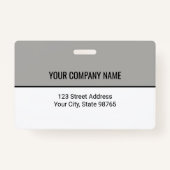 カスタムBusiness Logoバーコード従業員の写真 バッジ (裏面)