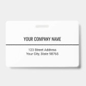 カスタムBusiness Logoバーコード従業員の写真 バッジ (裏面)