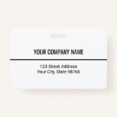 カスタムBusiness Logoバーコード従業員の写真 バッジ (裏面)