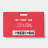 カスタムBusiness Logoバーコード従業員の写真 バッジ (裏面)