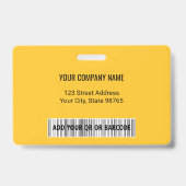 カスタムBusiness Logoバーコード従業員の写真 バッジ (裏面)