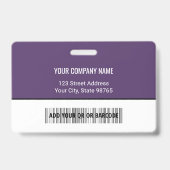 カスタムBusiness Logoバーコード従業員の写真 バッジ (裏面)