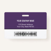 カスタムBusiness Logoバーコード従業員の写真 バッジ (裏面)