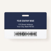 カスタムBusiness Logoバーコード従業員の写真 バッジ (裏面)