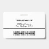 カスタムBusiness Logoバーコード従業員の写真 バッジ (裏面)
