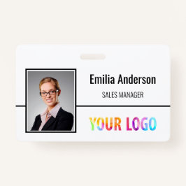 カスタムBusiness Logoバーコード従業員の写真 バッジ