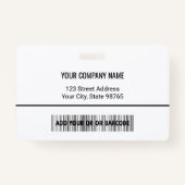 カスタムBusiness Logoバーコード従業員の写真 バッジ (裏面)