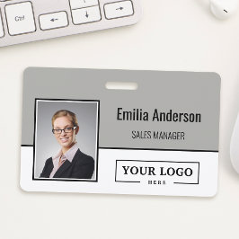 カスタムBusiness Logoバーコード従業員の写真 バッジ