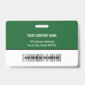 カスタムBusiness Logoバーコード従業員の写真 バッジ (裏面)