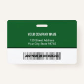 カスタムBusiness Logoバーコード従業員の写真 バッジ (裏面)