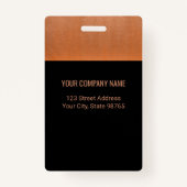 カスタムBusiness Logoバーコード従業員の写真 バッジ (裏面)