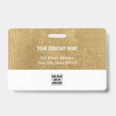 カスタムBusiness Logoバーコード従業員の写真 バッジ (裏面)