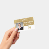 カスタムBusiness Logoバーコード従業員の写真 バッジ (手持ち)