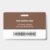 カスタムBusiness Logoバーコード従業員の写真 バッジ (裏面)