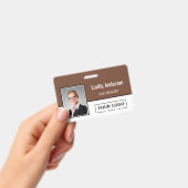 カスタムBusiness Logoバーコード従業員の写真 バッジ (手持ち)