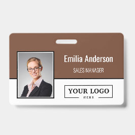 カスタムBusiness Logoバーコード従業員の写真 バッジ