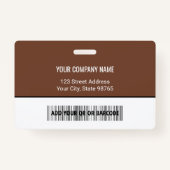 カスタムBusiness Logoバーコード従業員の写真 バッジ (裏面)