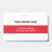 カスタムBusiness Logoバーコード従業員の写真 バッジ (裏面)