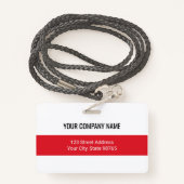 カスタムBusiness Logoバーコード従業員の写真 バッジ (裏面ランヤード)