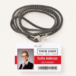 カスタムBusiness Logoバーコード従業員の写真 バッジ