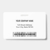 カスタムBusiness Logoバーコード従業員の写真 バッジ (裏面)