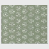 カスタムBusiness Logoブランドのプロモーショングリーン ラッピングペーパー (フラット)