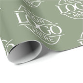 カスタムBusiness Logoブランドのプロモーショングリーン ラッピングペーパー (ロールコーナー)