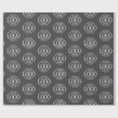 カスタムBusiness Logoブランドのプロモーショングレー ラッピングペーパー (フラット)