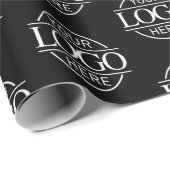 カスタムBusiness Logoブランドのプロモーションブラック ラッピングペーパー (ロールコーナー)