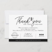 カスタムBusiness Logoブランドハートご注文ありがとうございます サンキューカード (正面)