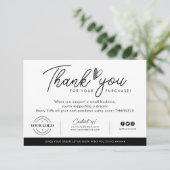 カスタムBusiness Logoブランドハートご注文ありがとうございます サンキューカード (スタンド正面)