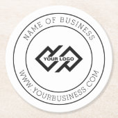カスタムBusiness Logoブランドラウンド紙 ラウンドペーパーコースター (正面)