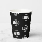 カスタムBusiness Logoブランド紙カップ – ブラック 紙コップ (左)