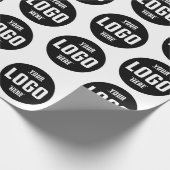 カスタムBusiness Logoブランド – ホワイト ラッピングペーパー (角)