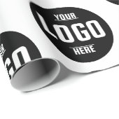 カスタムBusiness Logoブランド – ホワイト ラッピングペーパー (ロールコーナー)