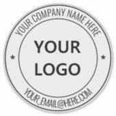 カスタムBusiness Logoプロモーションシールテンプレート シール (正面)