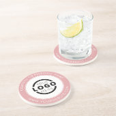 カスタムBusiness Logoプロモーション用ピンク コースター (側面)