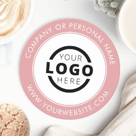 カスタムBusiness Logoプロモーション用ピンク ラウンドペーパーコースター