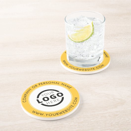 カスタムBusiness Logoプロモーション黄色 コースター (側面)