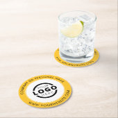 カスタムBusiness Logoプロモーション黄色 ラウンドペーパーコースター (インサイチュ)