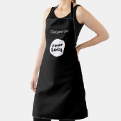 カスタムBusiness Logoホワイトスクリプトシンプルブラック エプロン (インサイチュ)