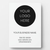 カスタムBusiness Logoホワイトミニマルモダン フォトプラーク (正面)
