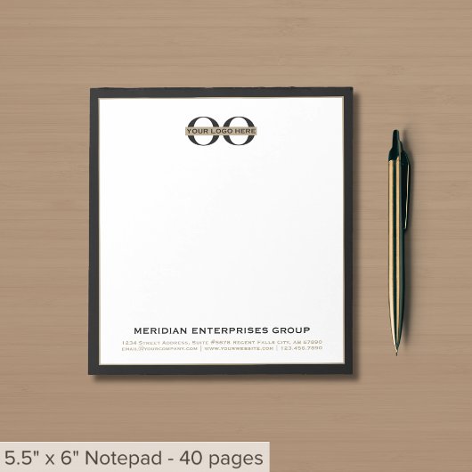 カスタムBusiness Logoメモ帳 ノートパッド