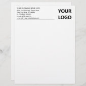 カスタムBusiness Logoモダン Office Letterhead レターヘッド (正面/裏面)