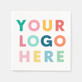 カスタムBusiness Logo会社のパーティーイベント用品 スタンダードカクテルナプキン (正面)