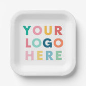 カスタムBusiness Logo会社のパーティーイベント用品 ペーパープレート (正面)