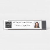 カスタムBusiness Logo会社名タイトル写真 デスクネームプレート (正面)