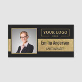 カスタムBusiness Logo社員企業のの写真 名札 (正面)