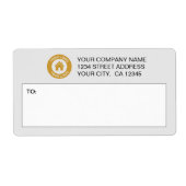 カスタムBusiness Logo郵送ラベル ラベル (正面)